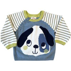 Du Pareil Au Meme Baby Boy Sweater Multicolor Size 24 Months Dog Face Pre-owned